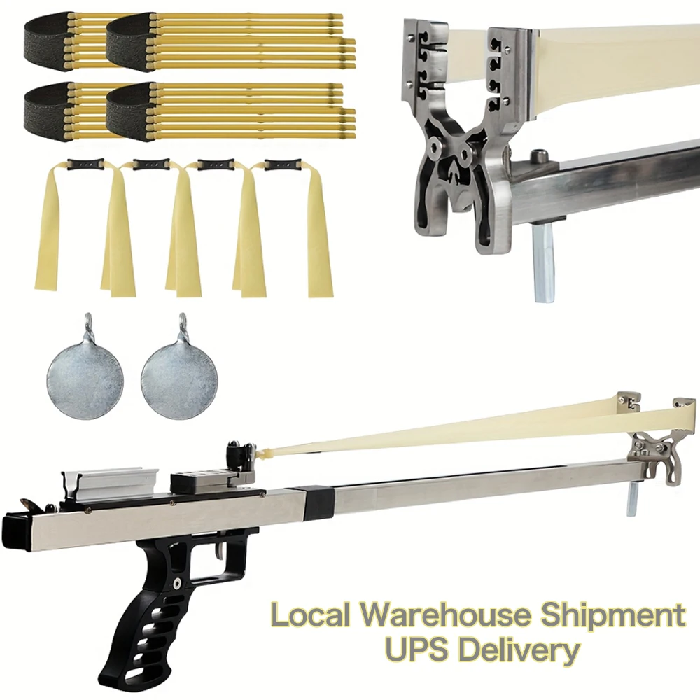 

Телескопическая рогатка для стрельбы на открытом воздухе, многофункциональная удочка из нержавеющей стали для охоты, мощная катапульта с резиновой лентой