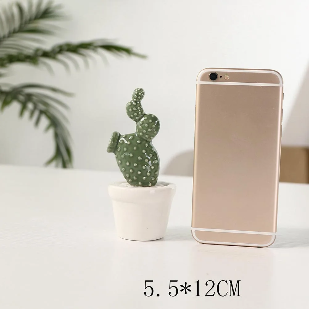 

3Pcs Ceramic Cactus Artificial Plants Simulated Succulent Resin Decor for Home Office Desk Indoor Garden Gift Idea