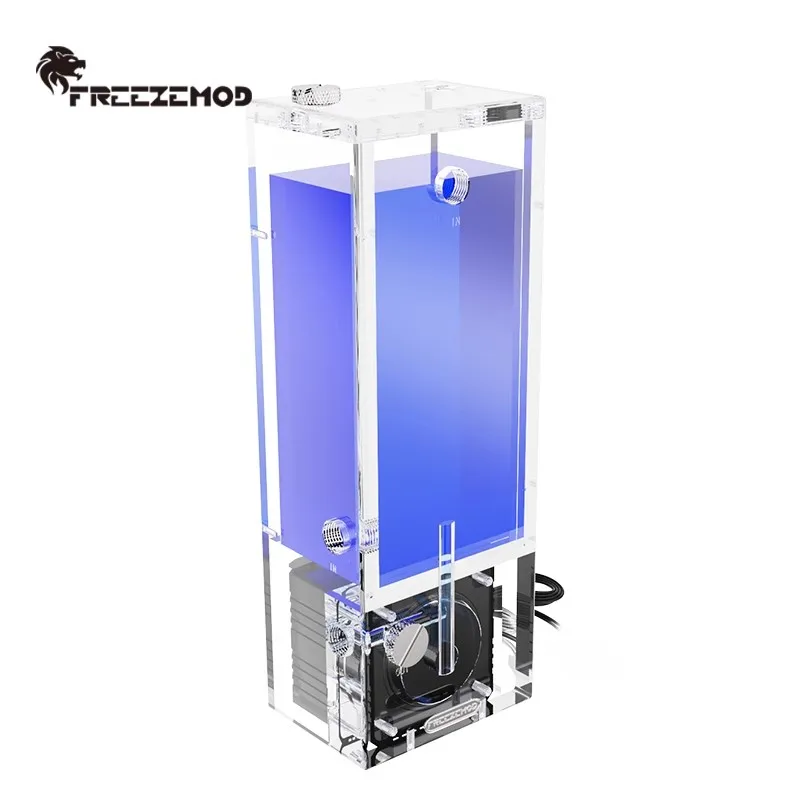 FreezeMod Box Pump AIO Square Shape Reservoir, 650L/H Centrifugal Pump-core / Silent Modular Design, 600ML PUB-EG6-FX-360