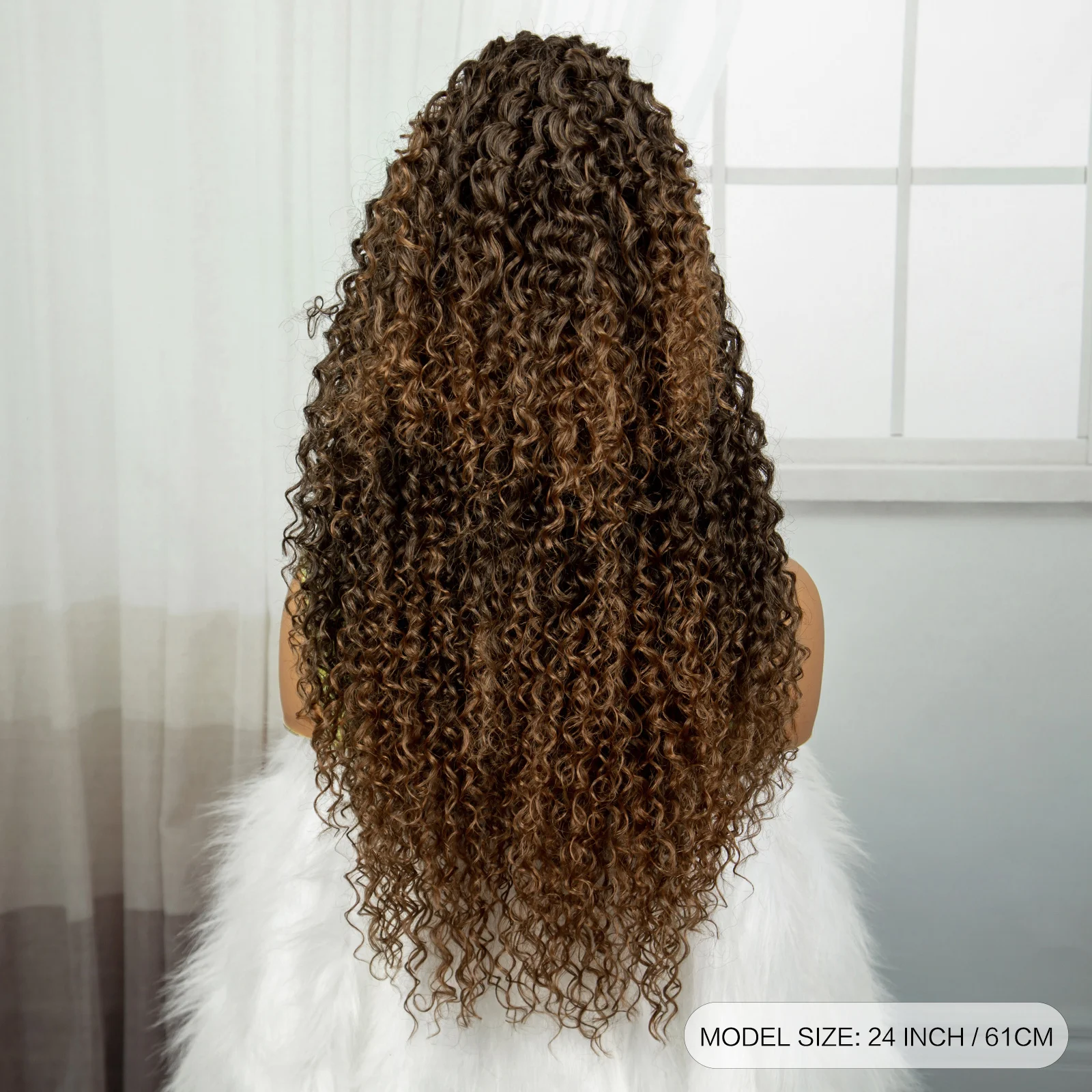 24Inch Synthetische Haar Pruik Transparant 13X6 Lace Frontale Gevlochten Pruik 1b30 Kleur Krullend Cornrow Vlechten Pruik Met Baby Haar Voor Vrouwen