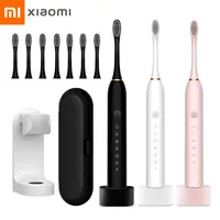 Xiaomi Mijia Electric Toothbrush Rechargeable USB 6 Mode Sonic Toothbrush IPX7 Waterproof Travel Box Holder replacement head New