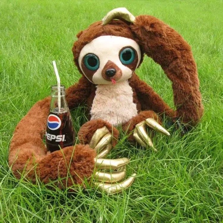 100cm Belt Sloths Long Arm Monkey Plush Doll The Croods Factory Direct Sale Toy Big Eyes Monkey Sofa Car Bed Pillow Kids Gift