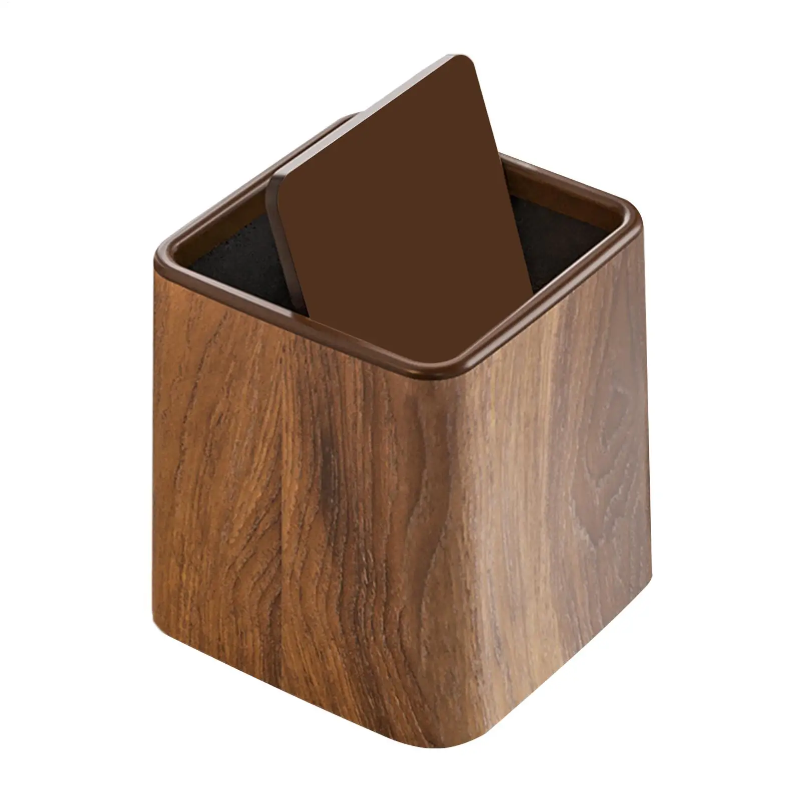 Bedroom Garbage Can Garbage Can Desktop Waste Basket Dustbin with Lid Space-Saving Storage Container Desktop Accessories