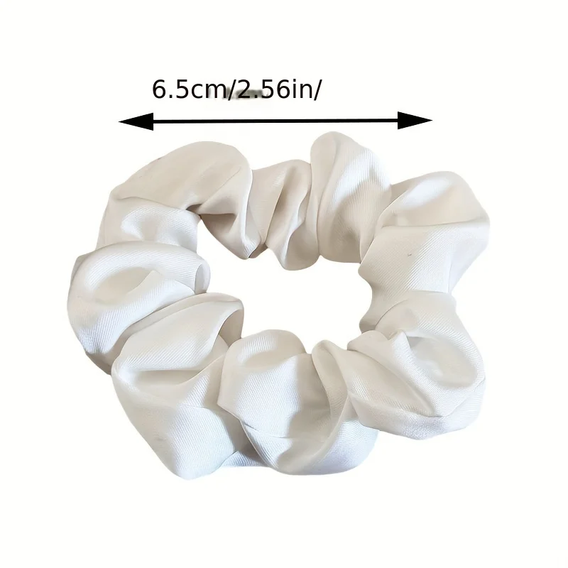 New Fashion Solid Color Satin Oversized Scrunchies Hair Rubber Bands Women Korean Hair Ties Ponytail Holder Hair Accessories