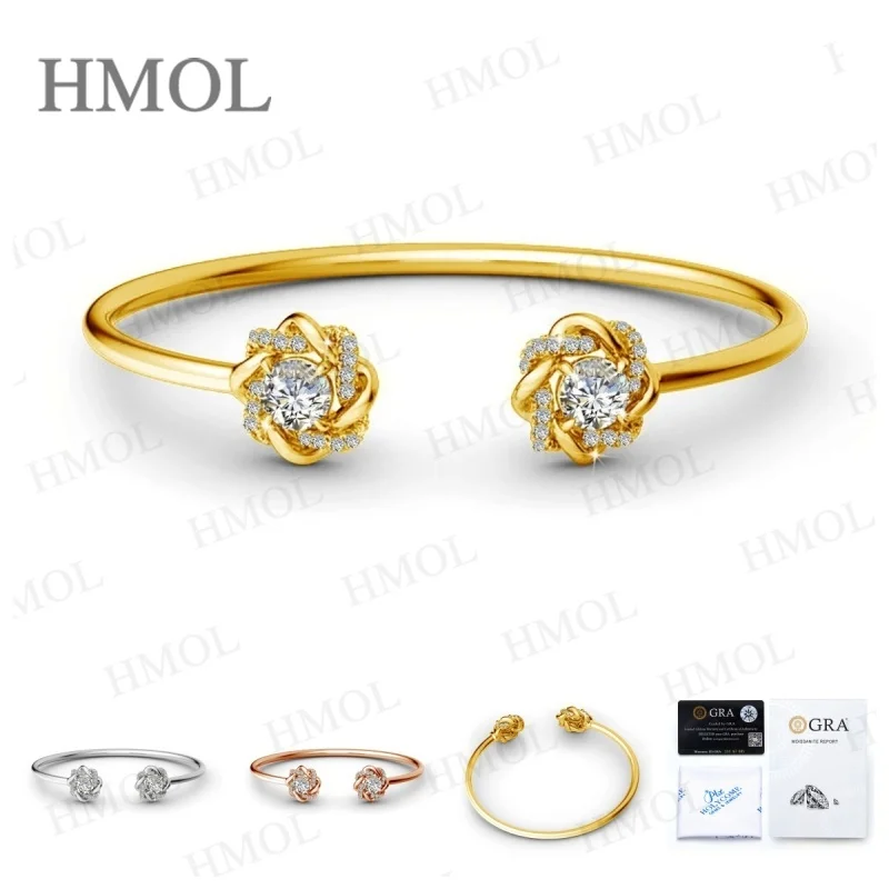 Moissanite Bracelet 2ct D Adjustable VVS1 GRA Certified 925 Sterling Silver Factory Direct Fine Jewelry for Women Daily Wear