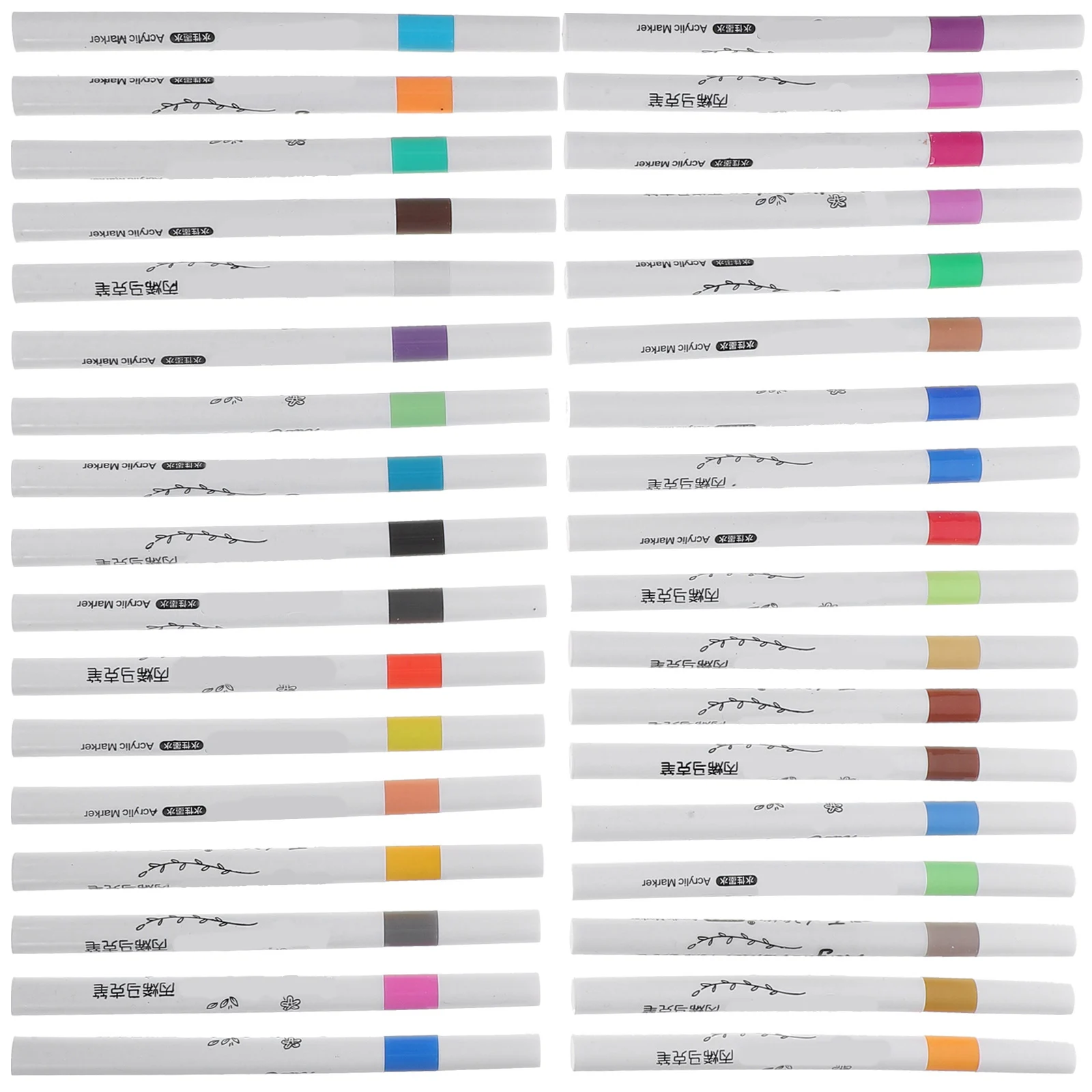 

36Pcs Acrylic Paint Markers Smooth Writing Flexible Tip for Artists Kids Adults on Mug Ceramic Glass Wood Fabric Metal