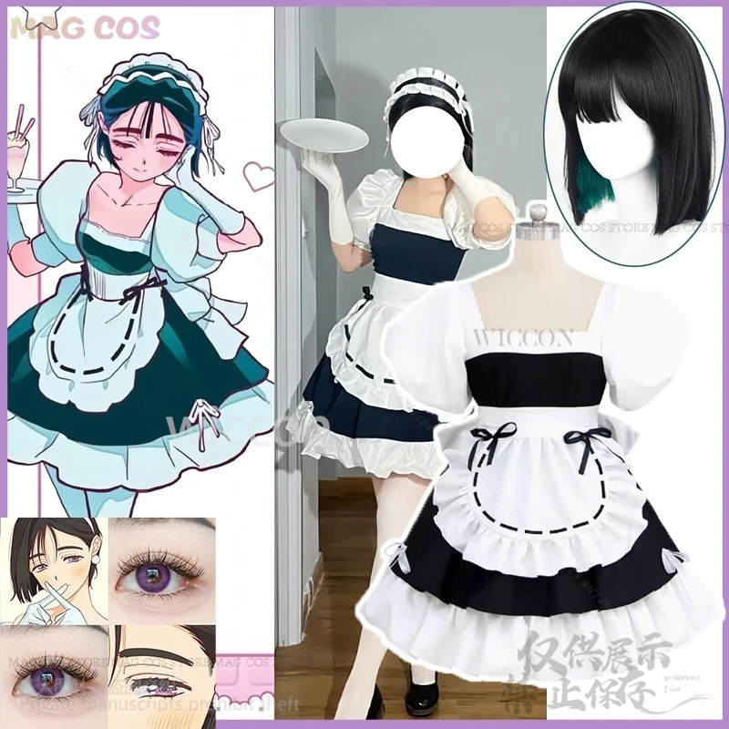 อะนิเมะคนต่างด้าวStageคอสเพลย์Suaเครื่องแต่งกายสีขาวชุดแม่บ้านLolita Headwearวิกผมสําหรับคริสต์มาสฮาโลวีนผู้หญิงบทบาทเล่นที่กําหนดเอง