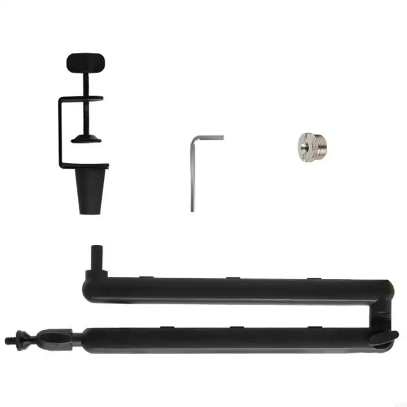 Foldable Aluminum Microphone Arm Stand Portable Rotating Design For Podcasting Karaoke Online Class Teaching