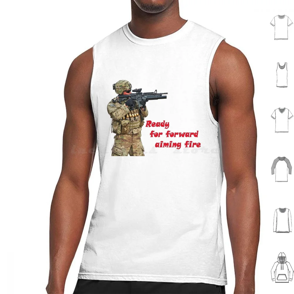 Complete Preparation For Forward Aiming Tank Tops Print Cotton Forward Observations Crye Fog Wrmfzy Forward Observation