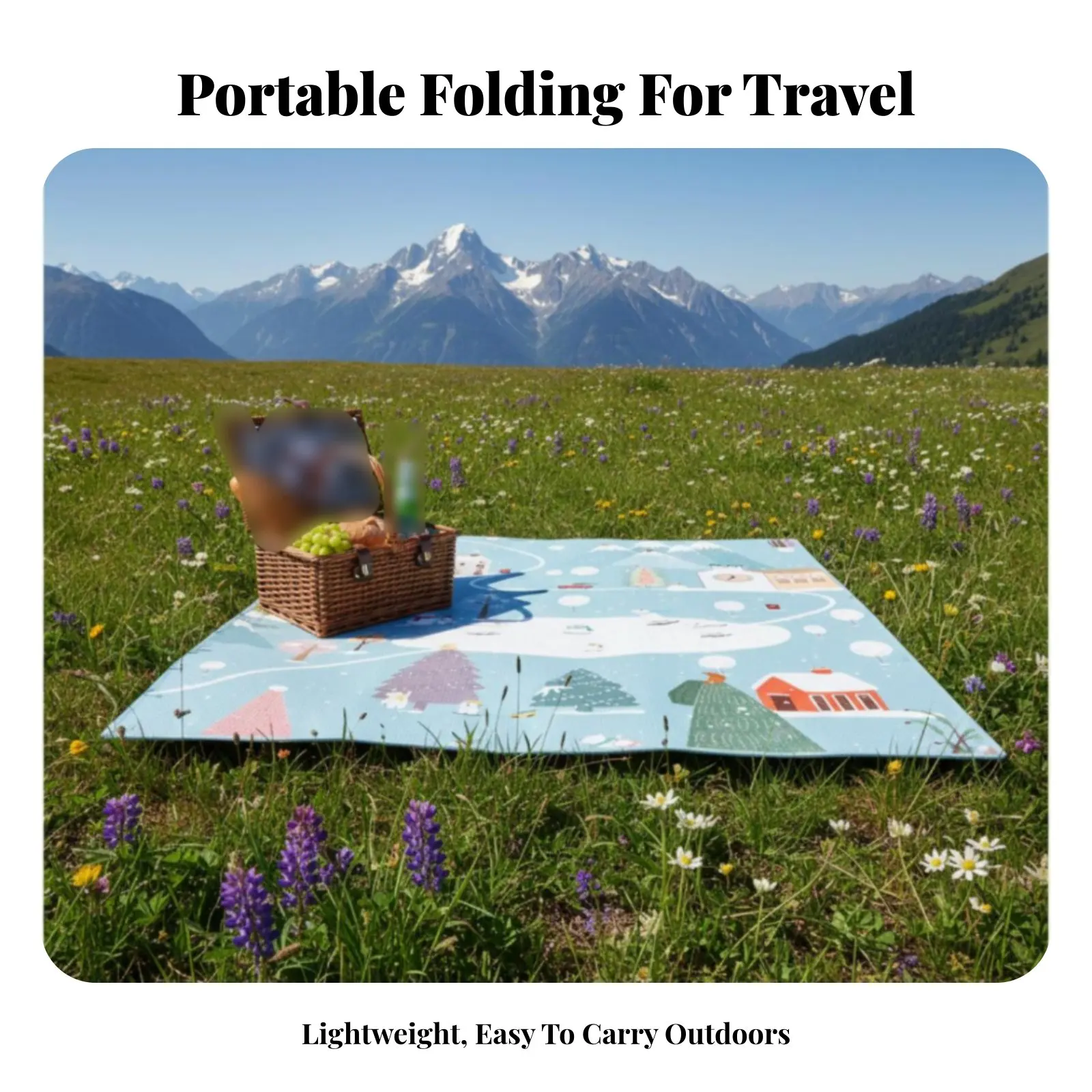 

Коврик для кемпинга, складной портативный влагостойкий коврик для земли, утолщенное пляжное одеяло, для семейного отдыха на природе