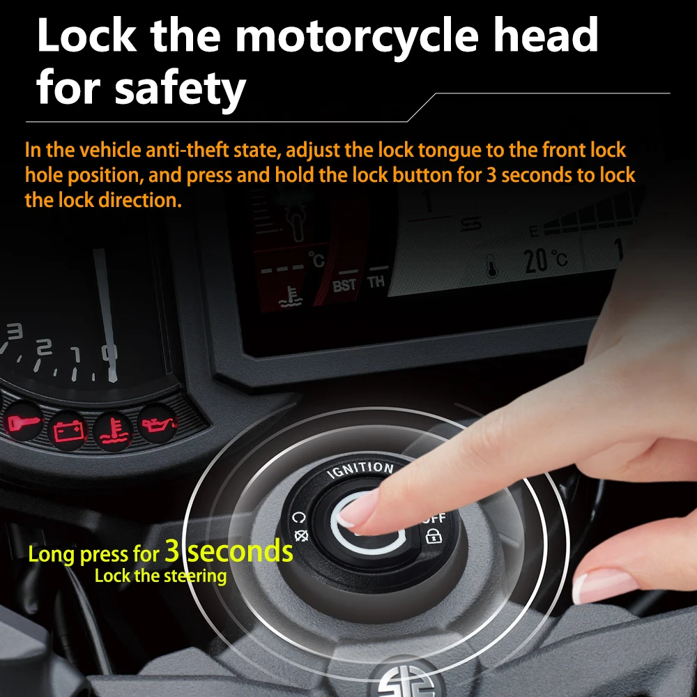 بدون مفتاح الوصول بدء نظام قفل دراجة نارية مفتاح التحكم بالإشعال عن بعد دون مفتاح ل CF Moto 800 MT CF Moto MT800 2021-2023