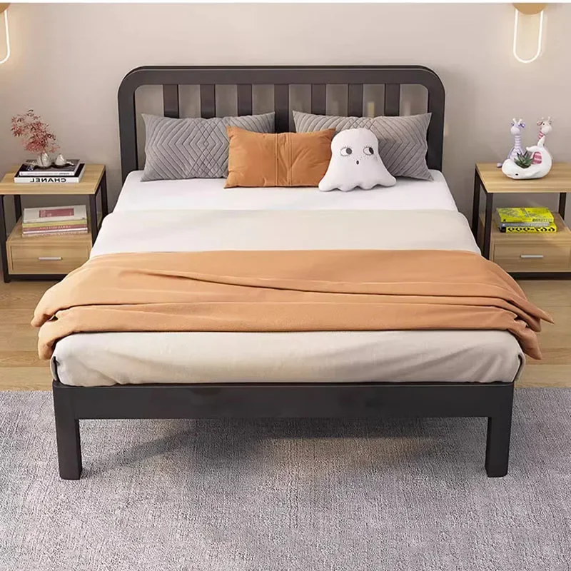 Iron Single Bed Loft Living Room Lazy Nordic Princess Adult Children Cheap Bed Frame Safe Boys Cama Individual Salon Furniture image 3