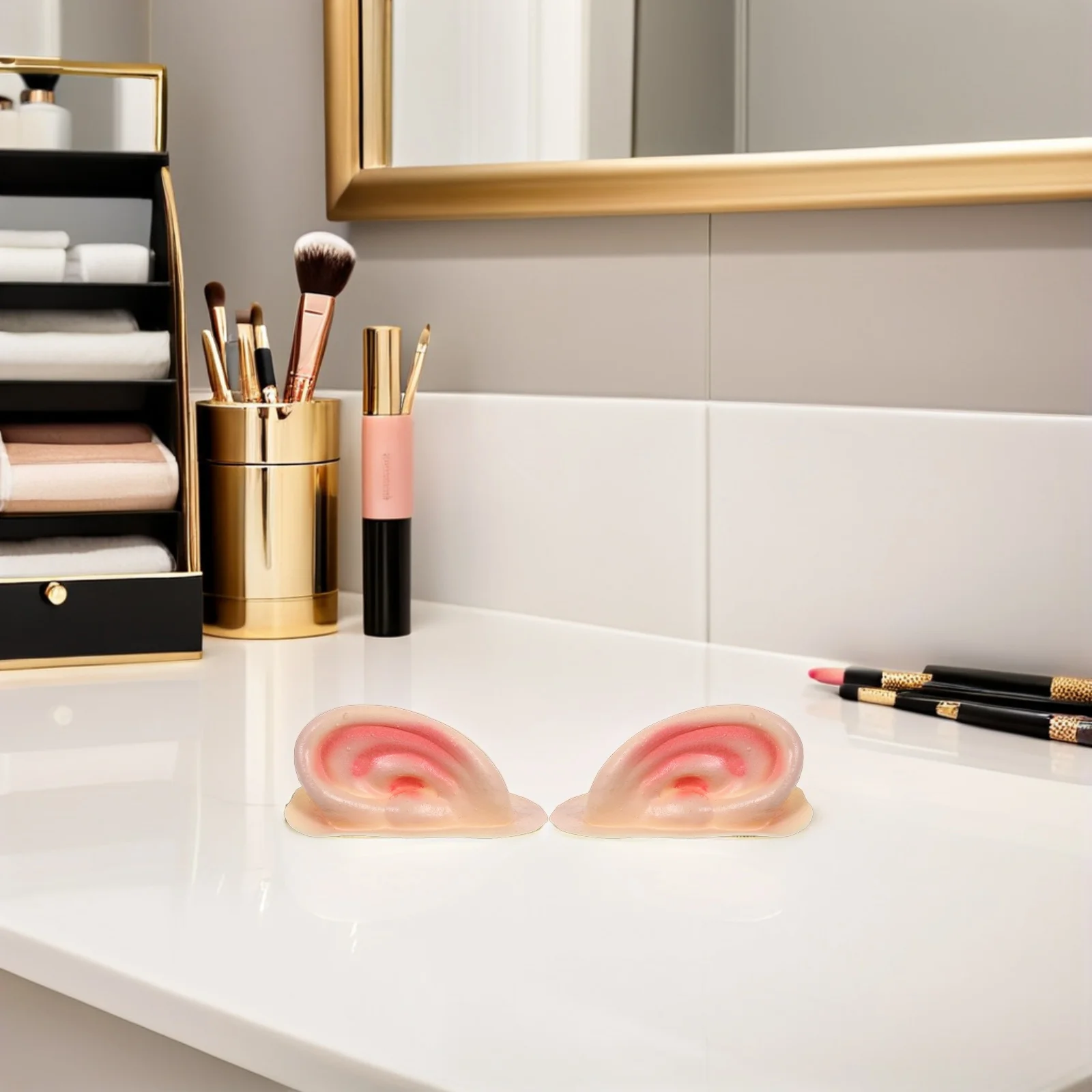 

1 пара реалистичных накладных ушей на Хэллоуин, гибкий костюмный реквизит для косплея вампира, дом с привидениями, аксессуары для вечеринки на Хэллоуин