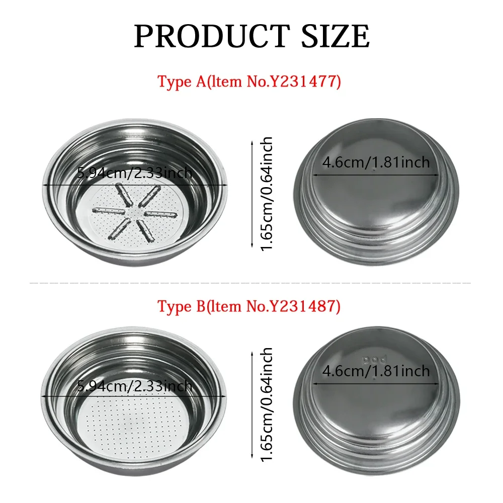 Двухслойная корзина для фильтра для кофе под давлением, 51 мм, корзина для фильтра для эспрессо для портафильтра