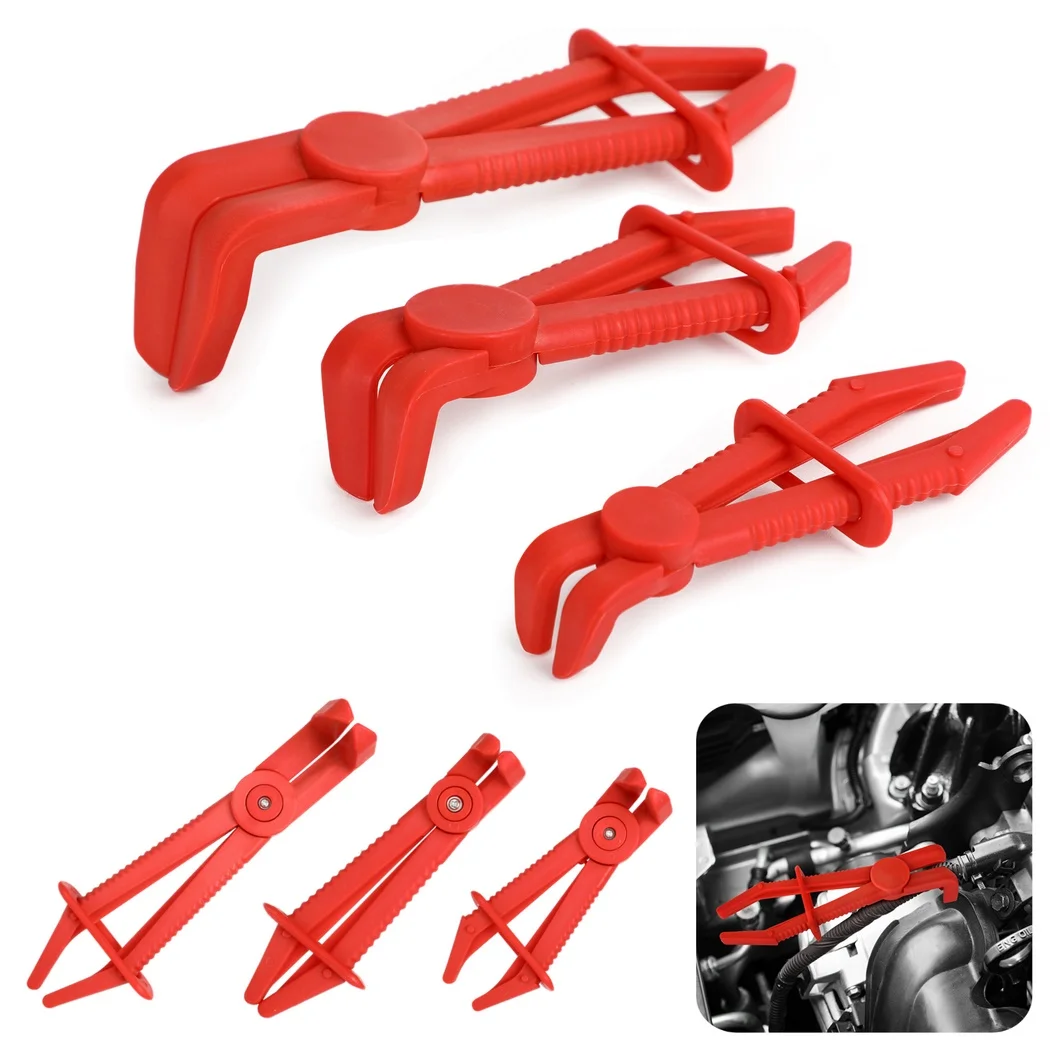 6Pcs Hose Pinch Clamp Pliers Line Pinch Off Clamp Pliers Kit For Flexible Hoses Brake Hoses Fuel Hoses Gas Lines Insulation