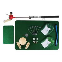 Mini Golf Set Kids Game Tool with Clubs Portable Golf Practice Hitting Mat and Golf Ball Game Play Set for Backyard Garden