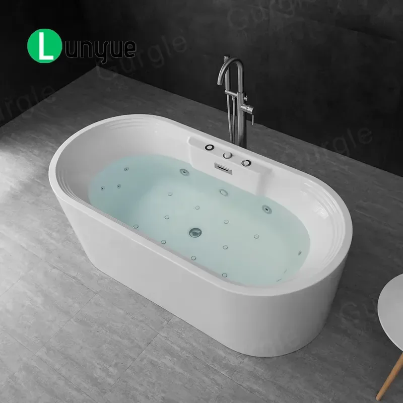 Oval Japanese Soak Tub Bubble Neck Muscle Spa Jet Bath Shower Bath for Home Bathroom Relaxation Hot Sale