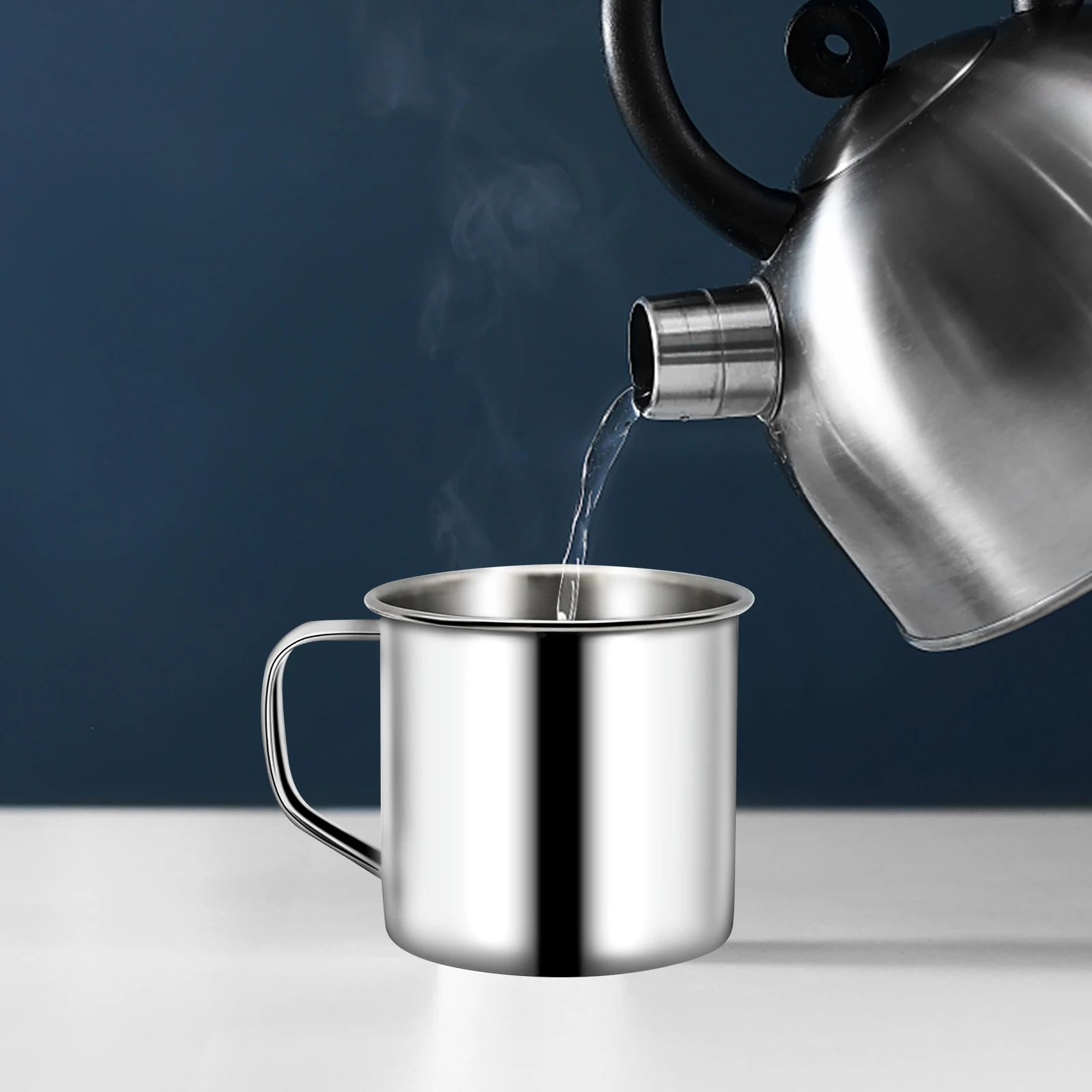 200ML Stailess Steel Mug Coffee Cup Camping Mug Metal Coffee Tea Cup Mug Portable Milk Tea Cup Tumbler Water Mug Drinking Cup