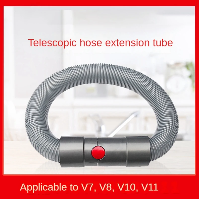 Manguera de extensión Flexible y bloqueo de gatillo Compatible con Dyson V7, V8, V10, V11, V15, piezas de aspiradora, Rojo