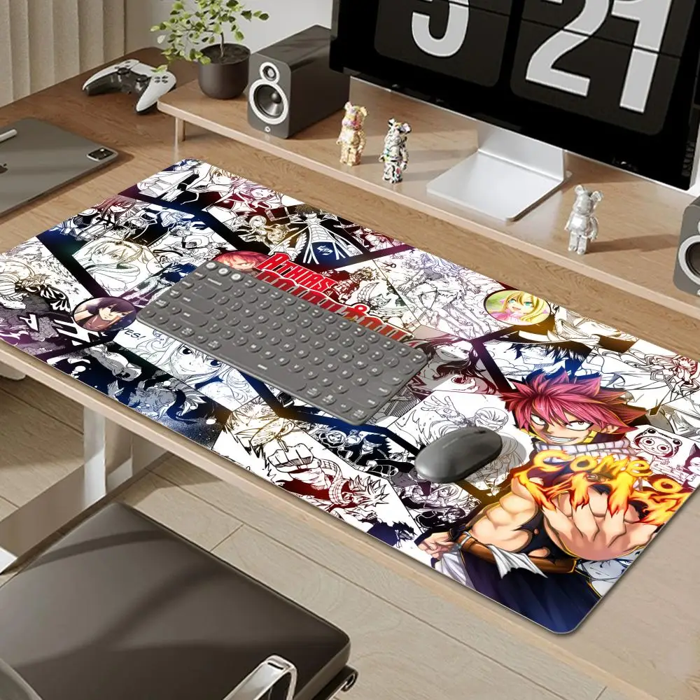 Anime Large Gaming Mousepad Gamer Computer Big Mouse Mat Locking Edge Speed RubberMouse Pad Gamer Keyboard Desk Mat Fairy Tail