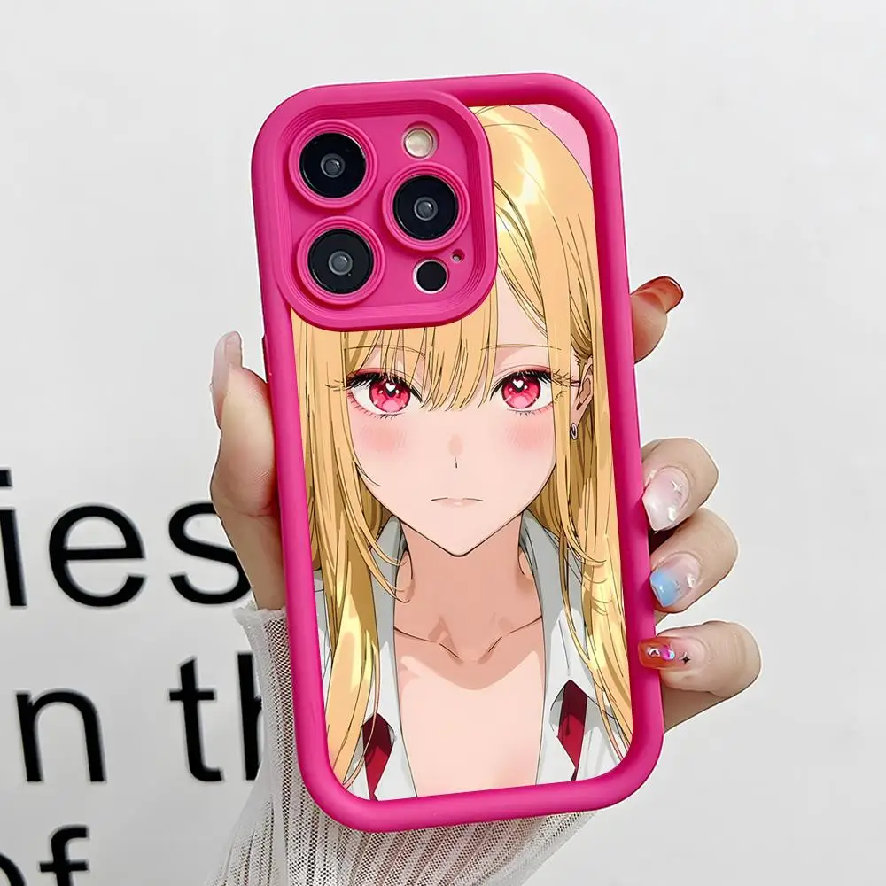 Anime Marin Kitagawa Phone Case for iPhone 18 17 16 15 14 13 12 11 Air Pro Max Plus Red Soft TPU Shockproof Cover