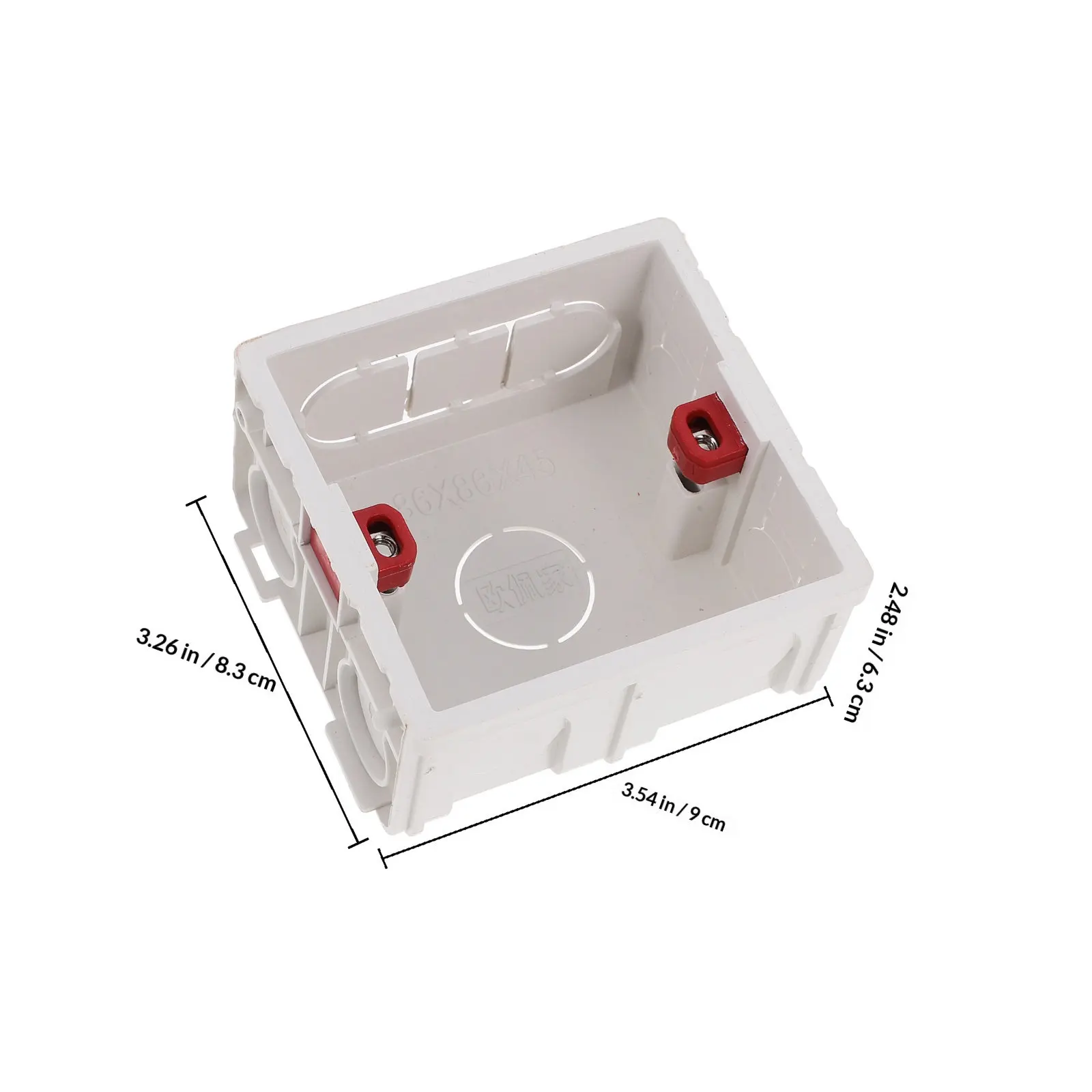 6Pcs 86-Type Electrical Strong PVC Outlet Junction Box Easy Install for Indoor Outdoor Use Outdoor Electrical Outlet