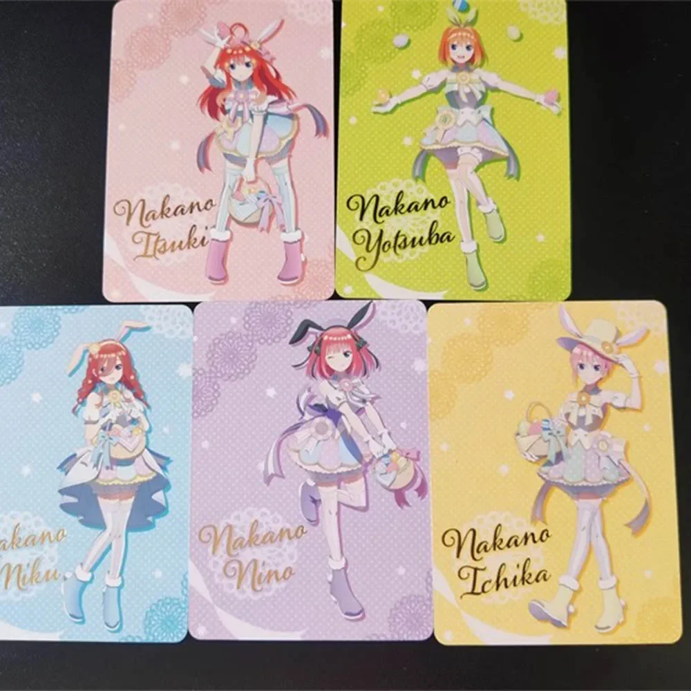 DIY The Quintessential Quintuplets Self-made Series Set 5pcs Nino Yotsuba Classic Card Anime Peripheral Collection Card Gift