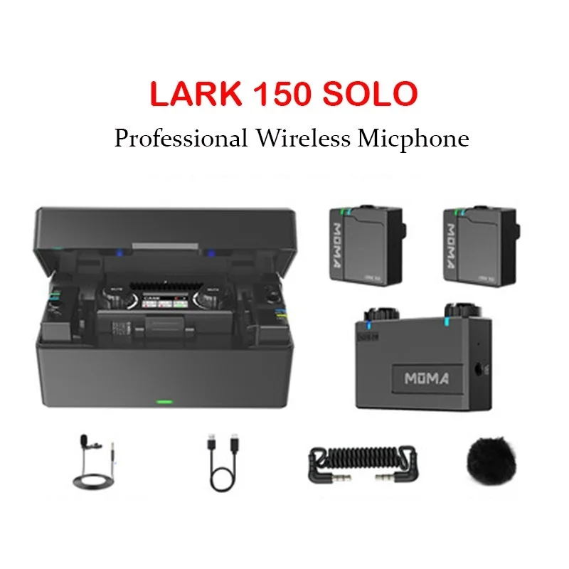 To Lark 150 Duo Solo 2.4Ghz Microphone Wireless RX TX Kit Lavalier Microfone Mic for DSLR Camera iPhone Android Phones