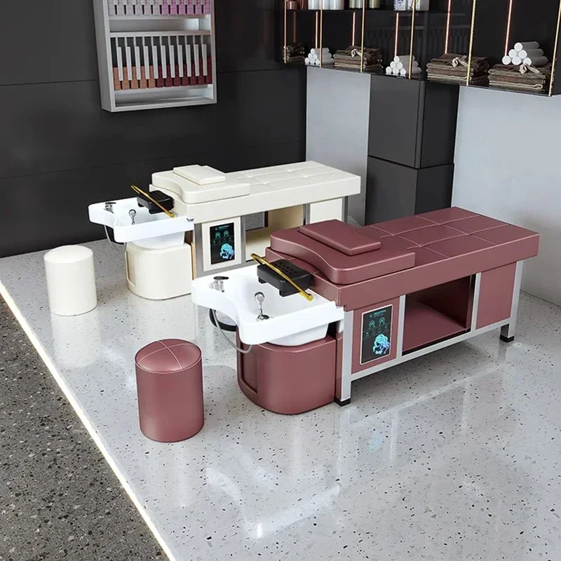

Japanese Water Hair Spa Shampoo Washing Equipment Treatment Chair Styling Salon Luxury Hairdressing Cama Abatible Washbasin Bed