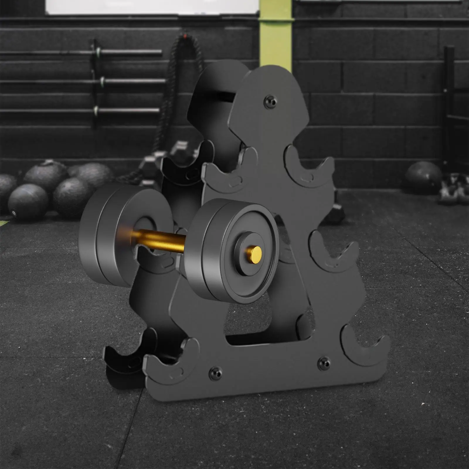 Fitness Dumbbell Rack Iron Weight Storage Organizer Strong Stability Vertical Stand for Home Gym
