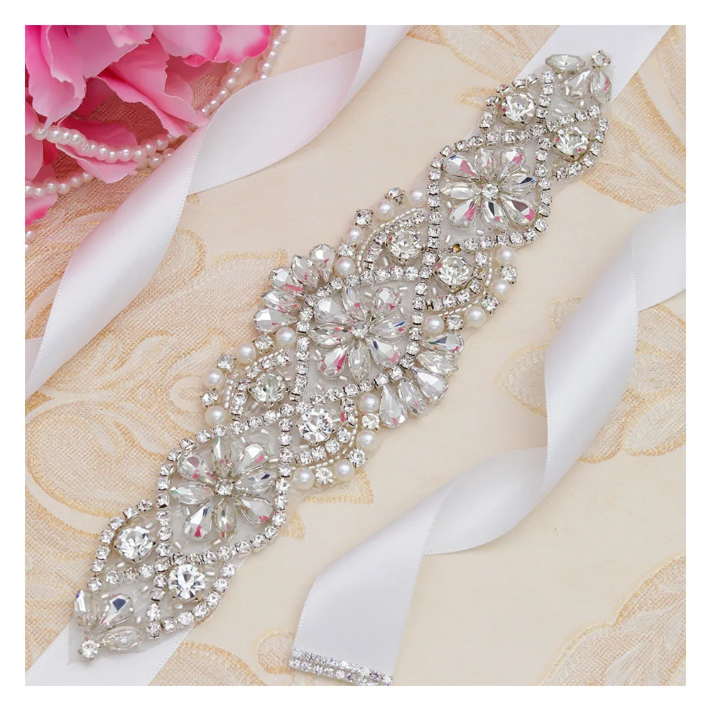 

Luxury European-Style Rhinestone Bridal Waist Cincher, Wedding Dress & Evening Attire Embellishments