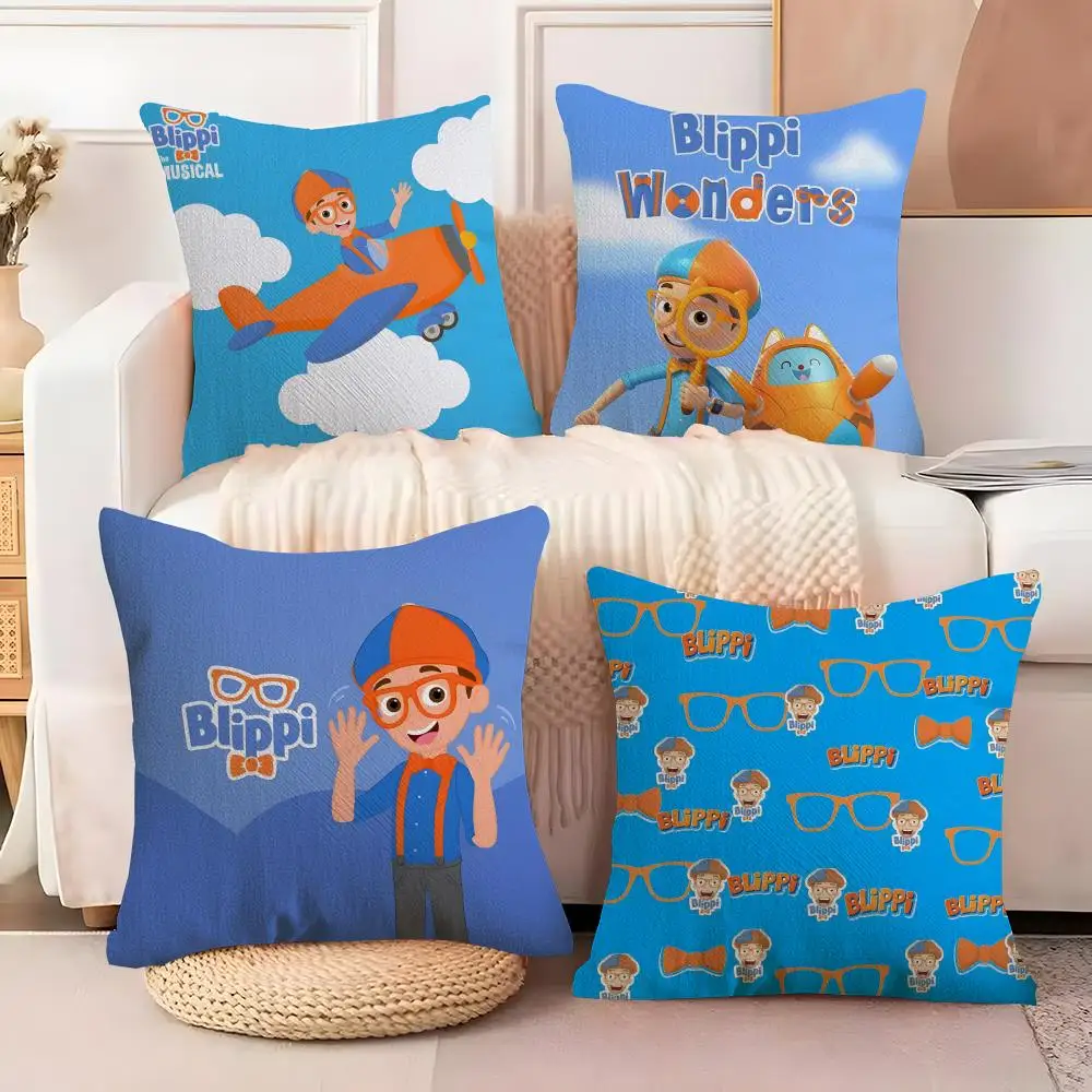 Funda de almohada B-Blippi Animation Film Wonders, sedosa, elegante y cómoda, para sofá cama, con cremallera invisible