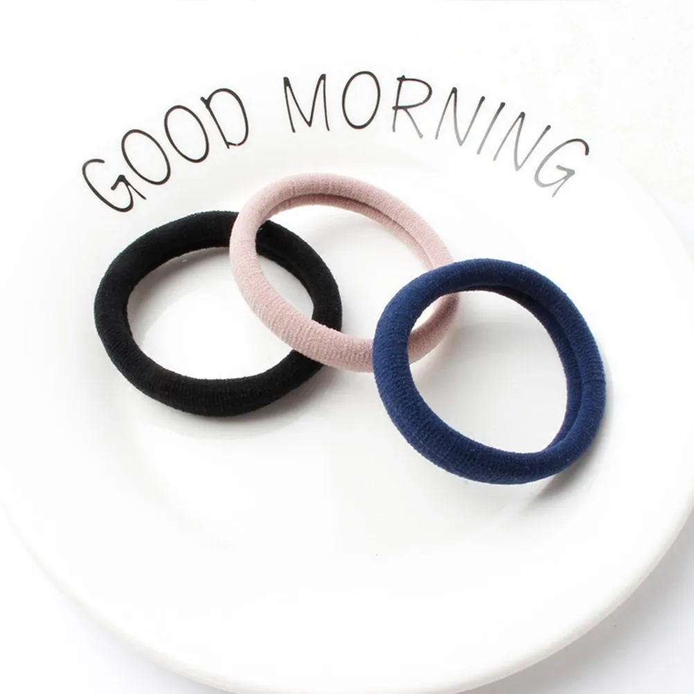 50Pcs Rubber Hair Tie Elastic Band for Ladies Ponytail Holder Hair Rope Stretchy Simple Chic Daily Wear Gift