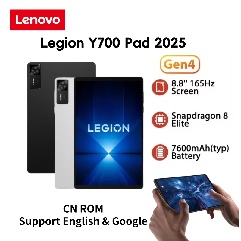 Lenovo Legion Y700 2025 Pad Gen 4 Gaming Tab 256GB 512GB ROM Snapdragon 8 Elite 8.8-inch 165Hz Display 7600mAh Tablet TB322FC