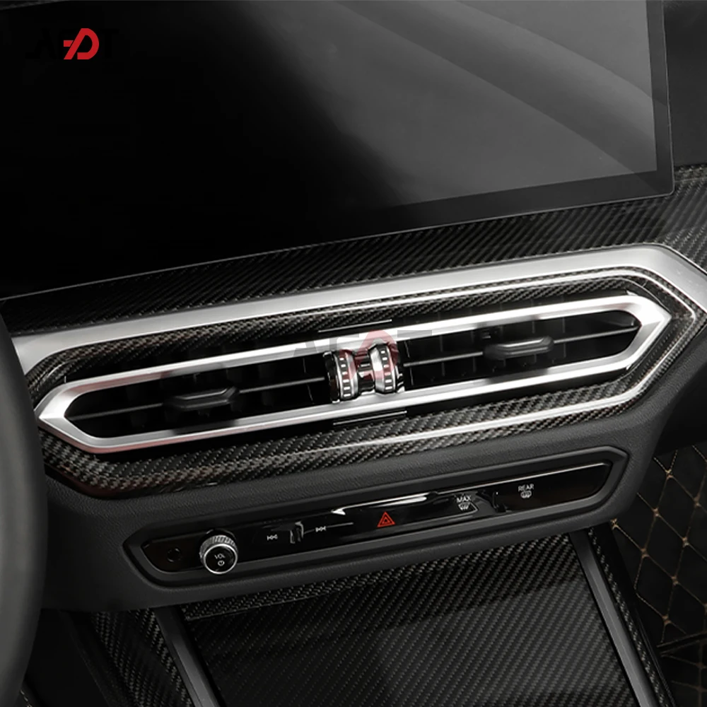 LHD RHD Real Carbon Fiber AC Panel Outer&Inner Ring Cover For BMW LCI 2 3 4 Series G20 G21 G22 G42 G80 G81 M3 G82 G83 M4 G87 M2