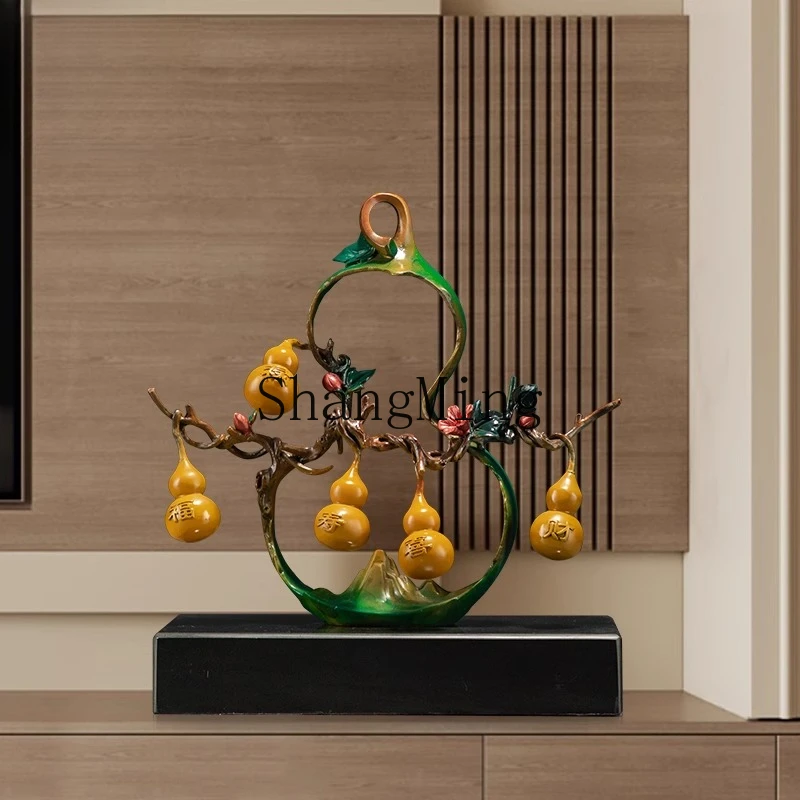 

CL copper gold years brass gourd ornament new Chinese handicrafts living room decoration housewarming gifts