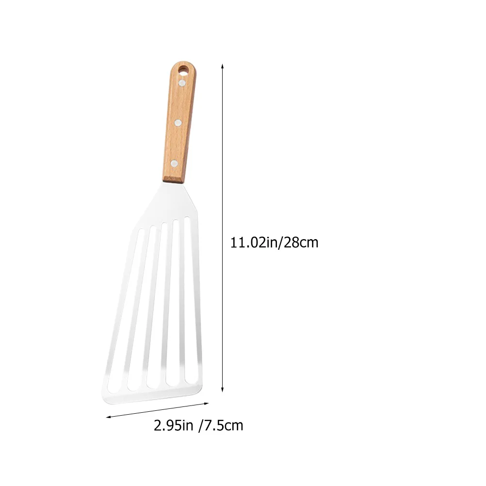 Wear-Resistant Multifunctional Stainless Steel Fish Spatula Household Cooking Steak Spatula Portable Kitchen Accessory
