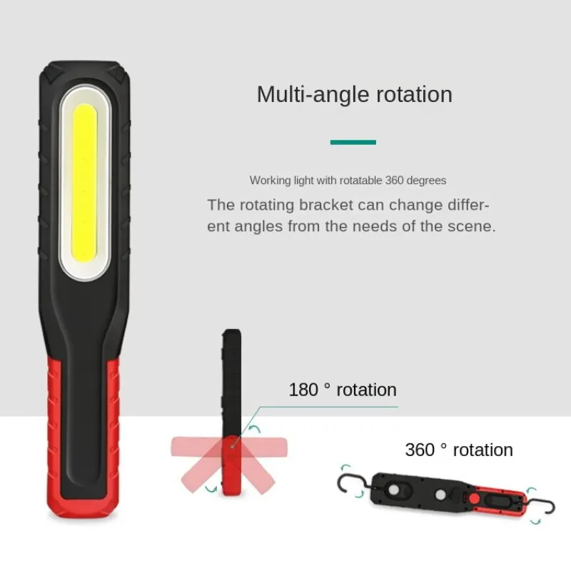 Work Light Rechargeable LED Super Bright USBWork Lights Portable Con Base Magnetic and Hook Work Flashlight for Car Repair Mac