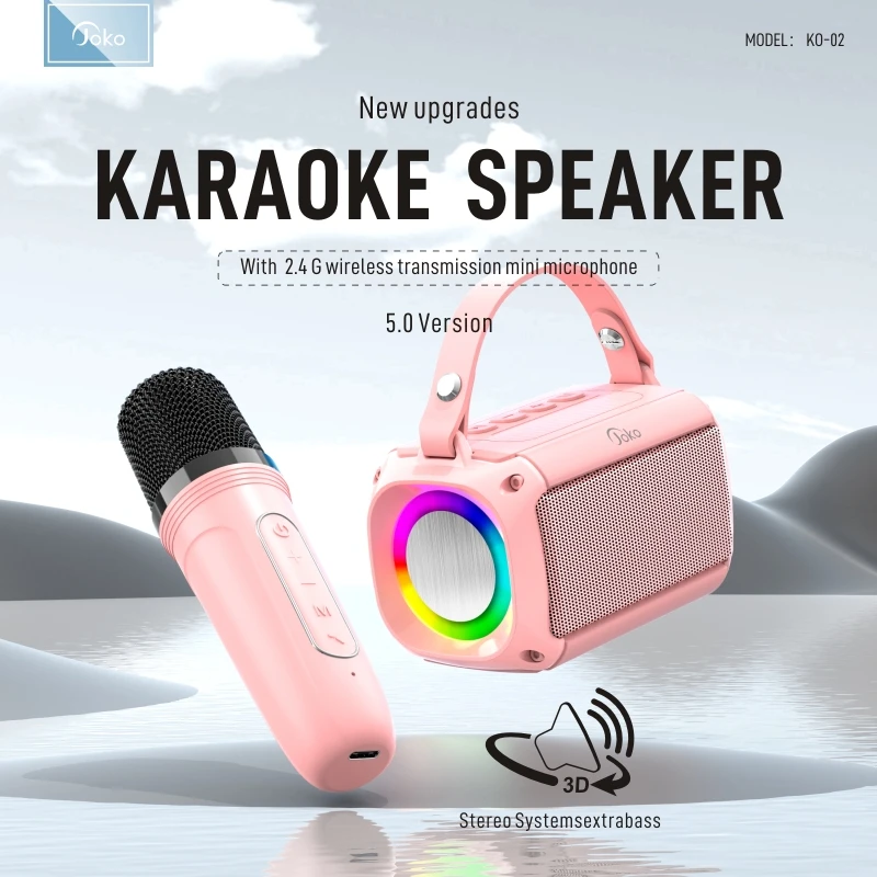 

KONFULON Mini Bluetooth Speaker Bluetooth Audio Small Home Ktv Karaoke Microphone Singing Wireless Bluetooth Speaker 1500mAh