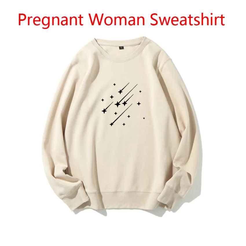 Fashion Korean Version Maternity Women Sweaters Pentagram Funny Print Pullover Pregnant Woman Sweatshirt Spring Autumn Customize