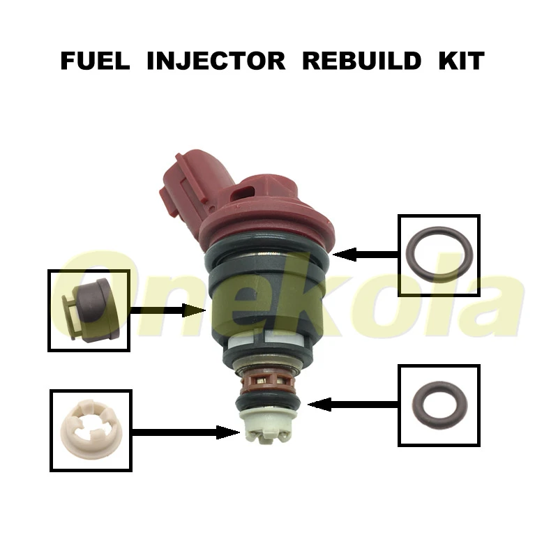 

Fuel Injector Service Repair Kit Filters Orings Seals Grommets for RR544 Nissan Silvia 200sx S13-15 SR20DET 16600-RR544