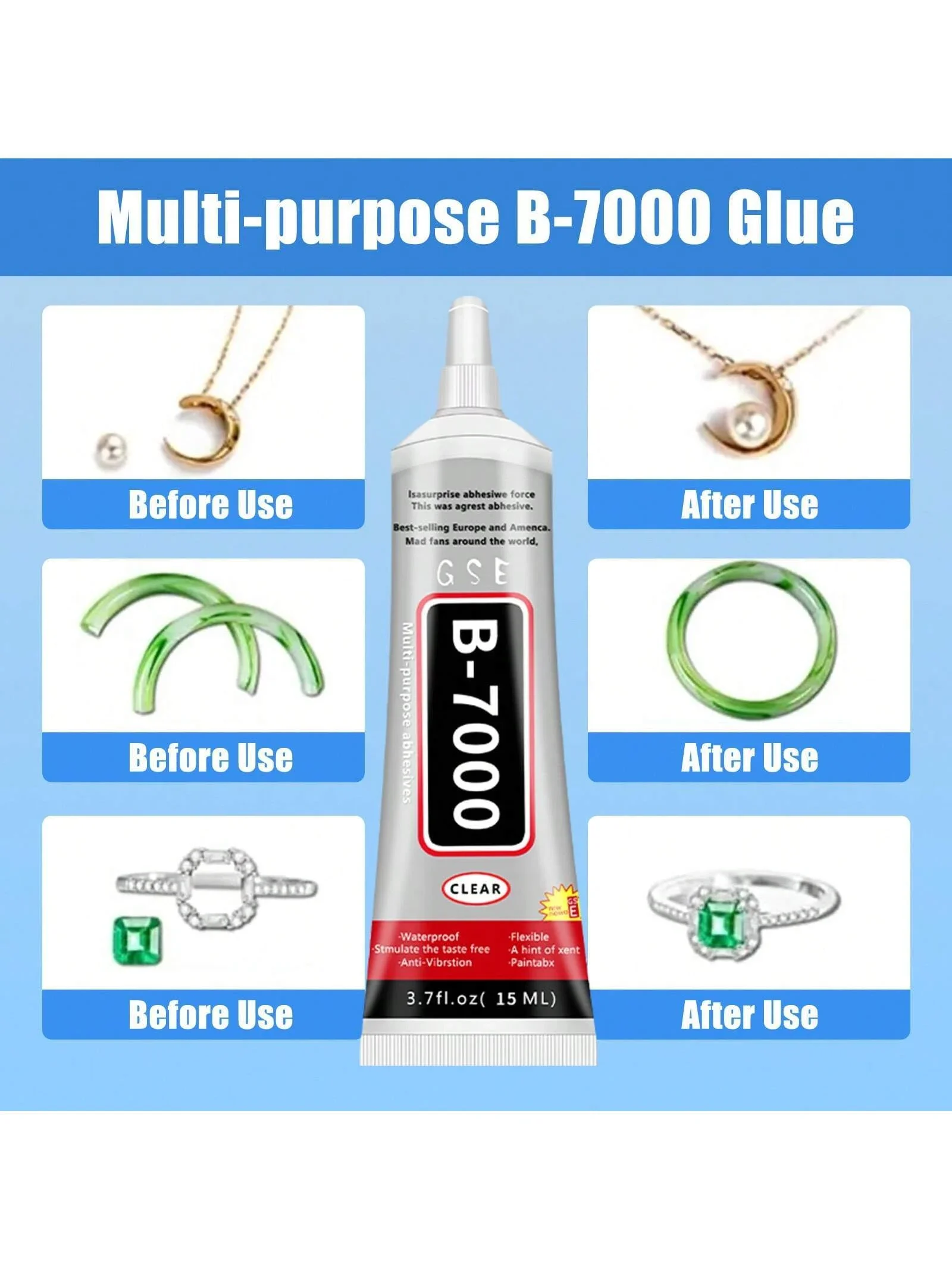 1pc 15ml/25ml  Super Glue For Diy Phone Screen Decoration, Acrylic Rhinestone, And Jewelry Making Beads