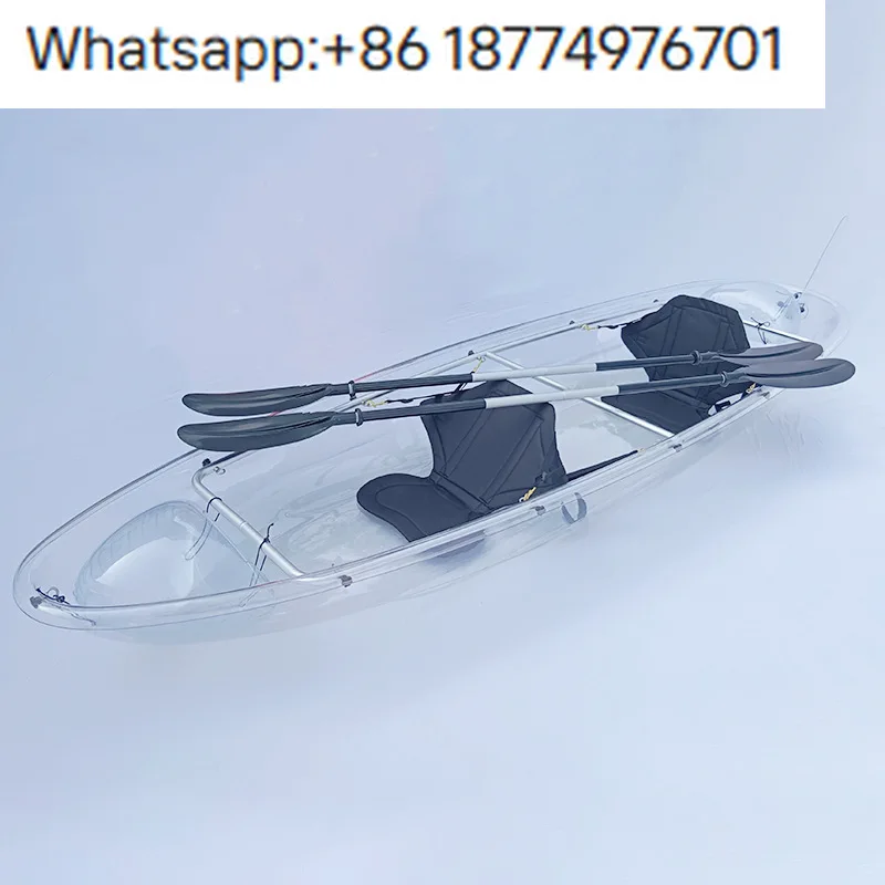 Outdoors Transparent Crystal Ka Single Double Water Kajak for Scenic Park Surfing 3-Person Ka for Homestay Boating
