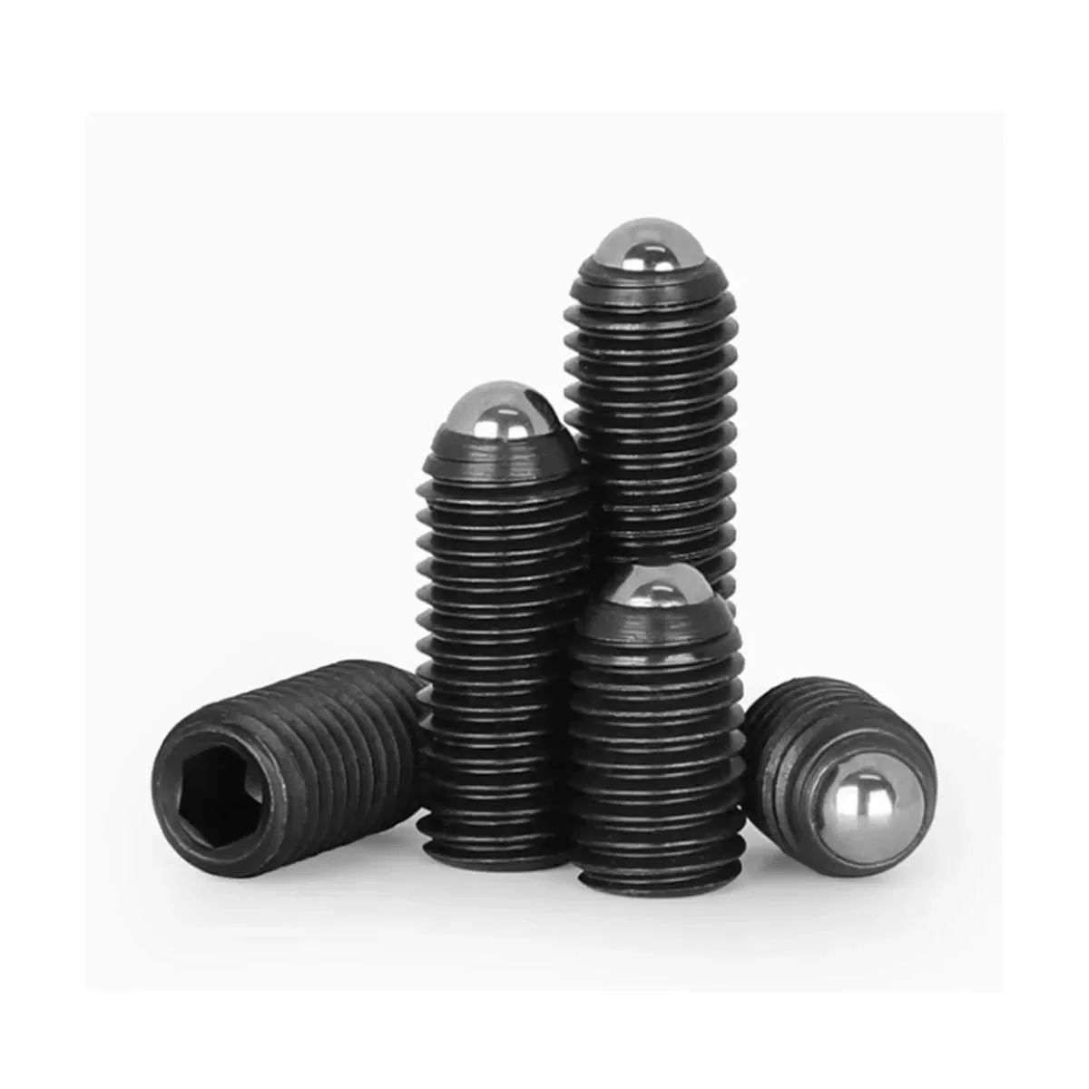 Iron Black Polka Screw Positioning Steel Ball Locking 12.9 Level Spring Plunger image 3