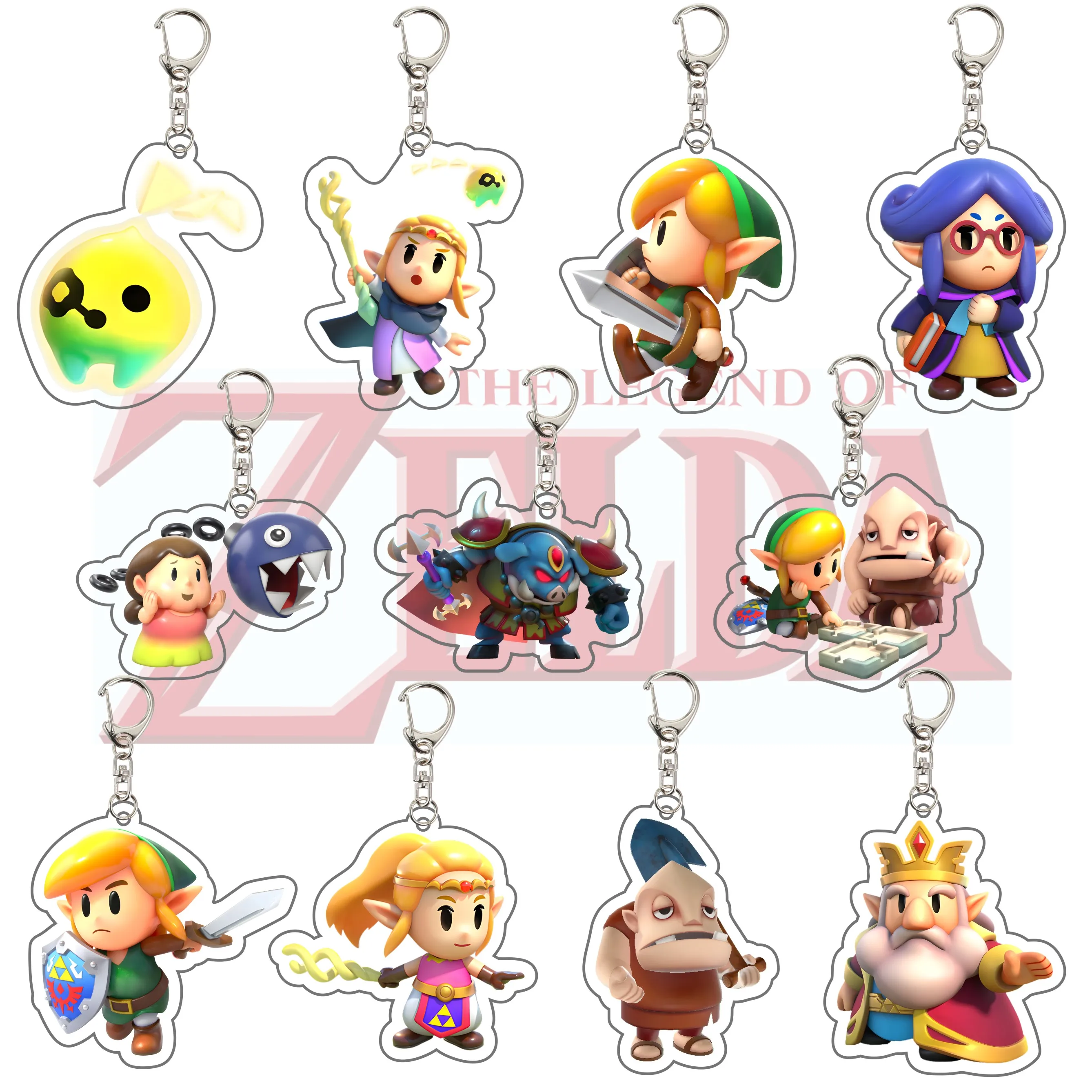Hot Game The Legend of Zelda Link & Cute Princess Acrylic Keychain – Car Key Ring Decoration, Backpack Charm, A Great Fan Gift