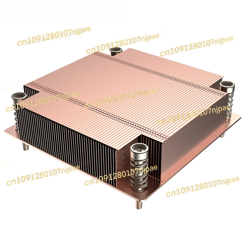 New 1U Passive Fanless CPU Cooler For LGA1700 78x78MM Hole Spacing 200W TDP
