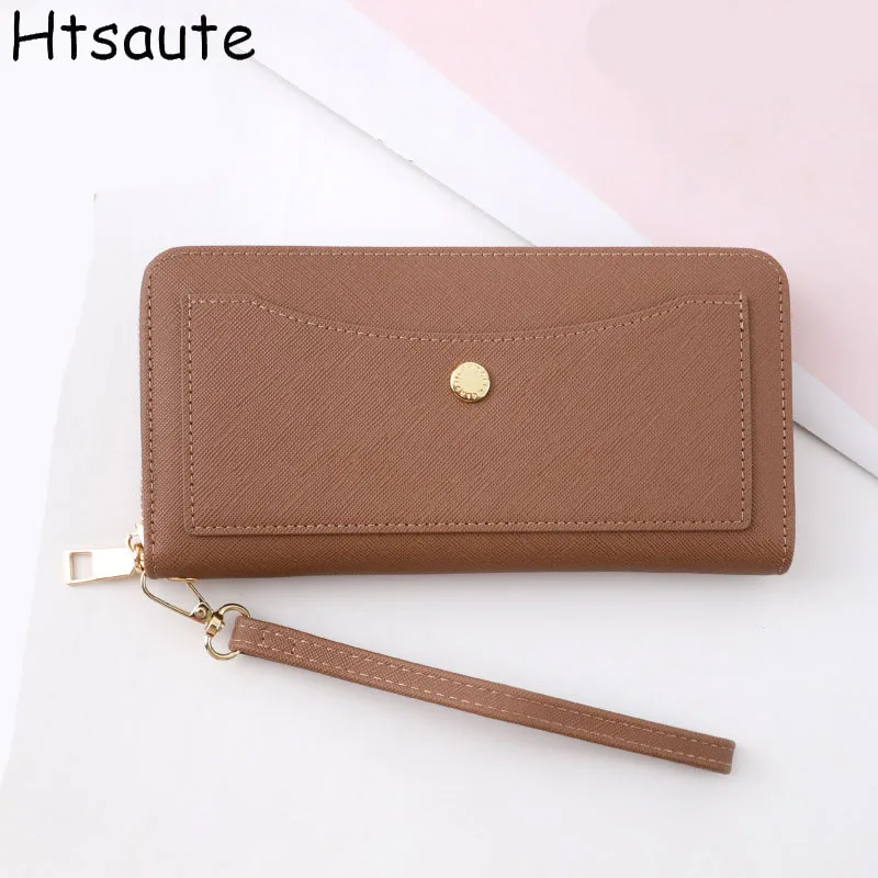 

Women Wallets PU Leather Female Long Solid Color Wallet New Zipper Bag Multicolor Clutch Ladies Coin Purse Billetera Mujer
