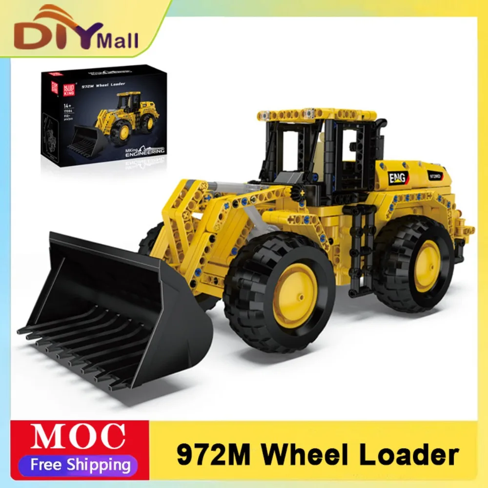 Mould King 17084 972M Wheel Loader Building Blocks Set Technology Engineering Toy Assemble Model Desktop Ornament For Kids Gifts
