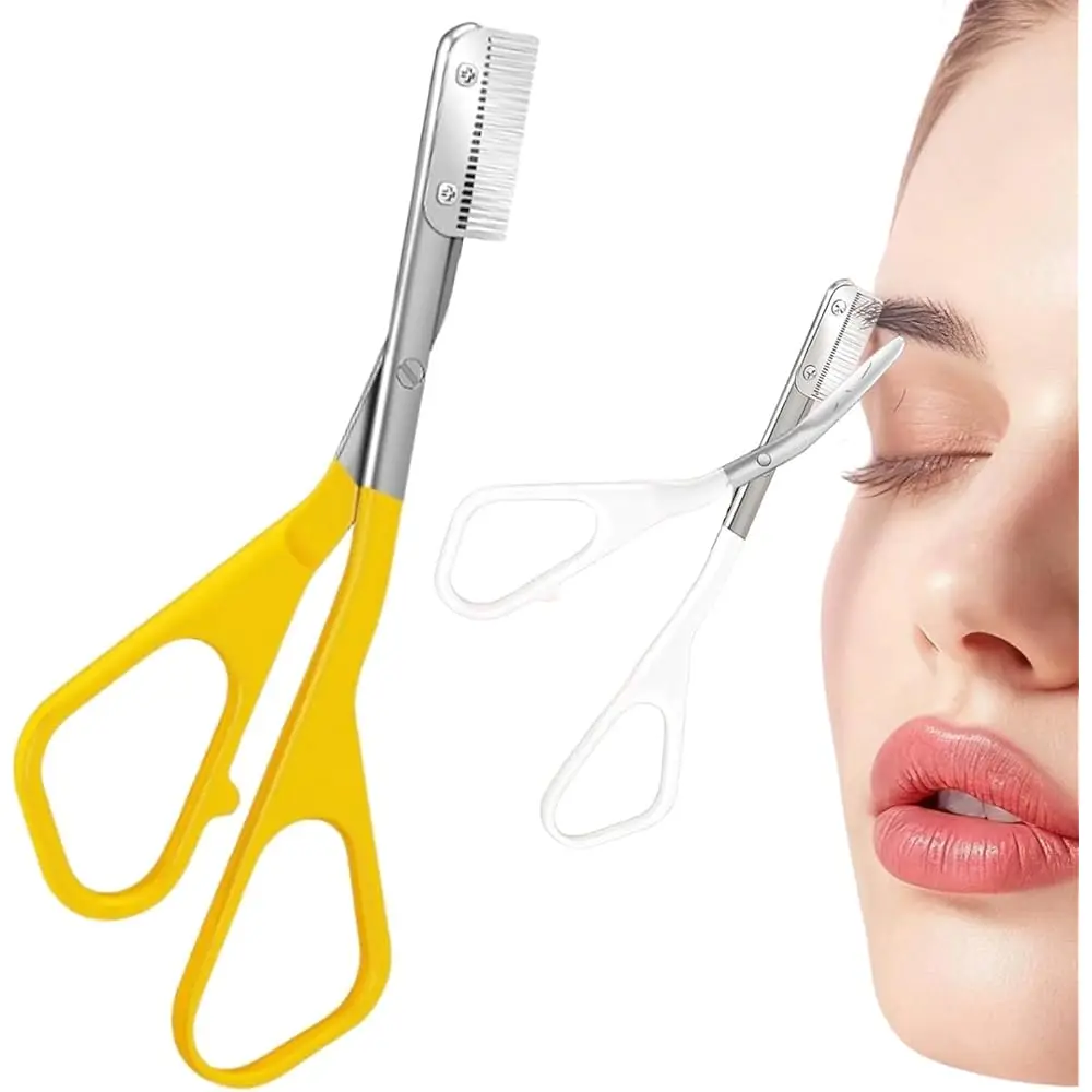Eyebrow Trimmer Scissor with Comb,Stainless Steel Precision Eyebrow Cutter Hair,2026 New Eyebrow Scissors,Removal Scissor Sha