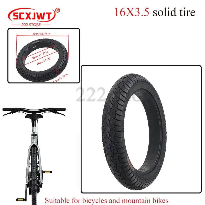 

16 Inch16x3.5 Jiangxin solid rubber tire for bicycles and mountain bikes sturdy and durable